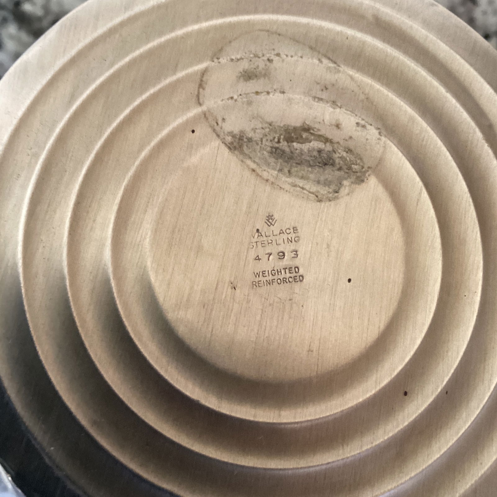 Vintage Wallace Rose Point Sterling Silver Footed Compote Dish Weighted and Reinforced #4793 - 9