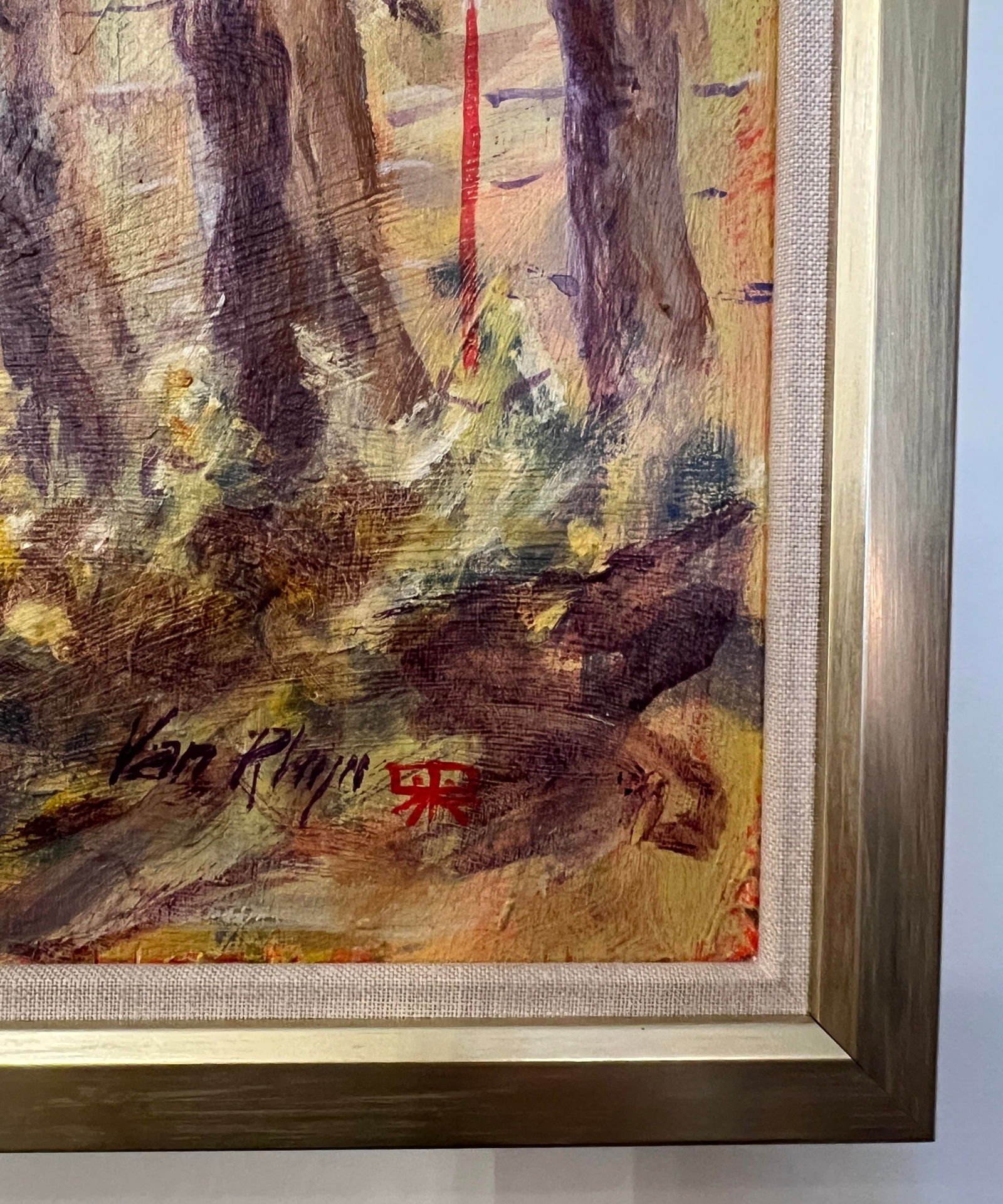 Mid 20th Century Lovely Impressionist Landscape on Board, Framed - 2