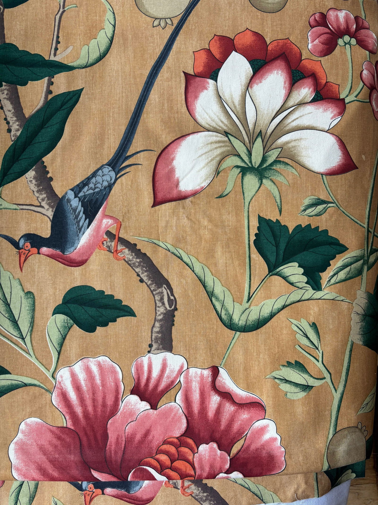 Brunschwig & Fils GastÃ³n Y Daniela Fabric - Pajaro Azul - 54" X 4 Yards Circa 1996 - 2