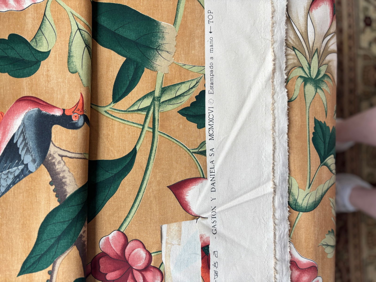 Brunschwig & Fils GastÃ³n Y Daniela Fabric - Pajaro Azul - 54" X 4 Yards Circa 1996 - 6