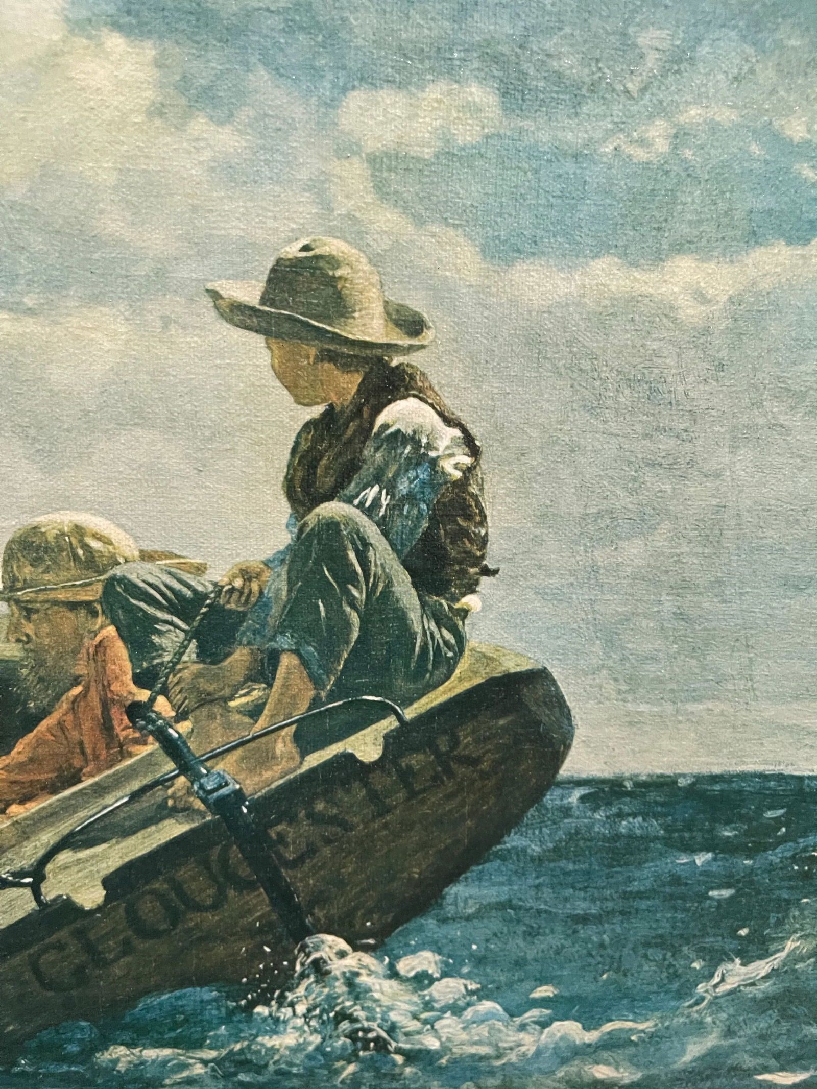 1940s S. T. Preston & Sons, Inc. Reproduction Painting, Homer, Winslow. Breezing Up [A Fair Wind]" - 4