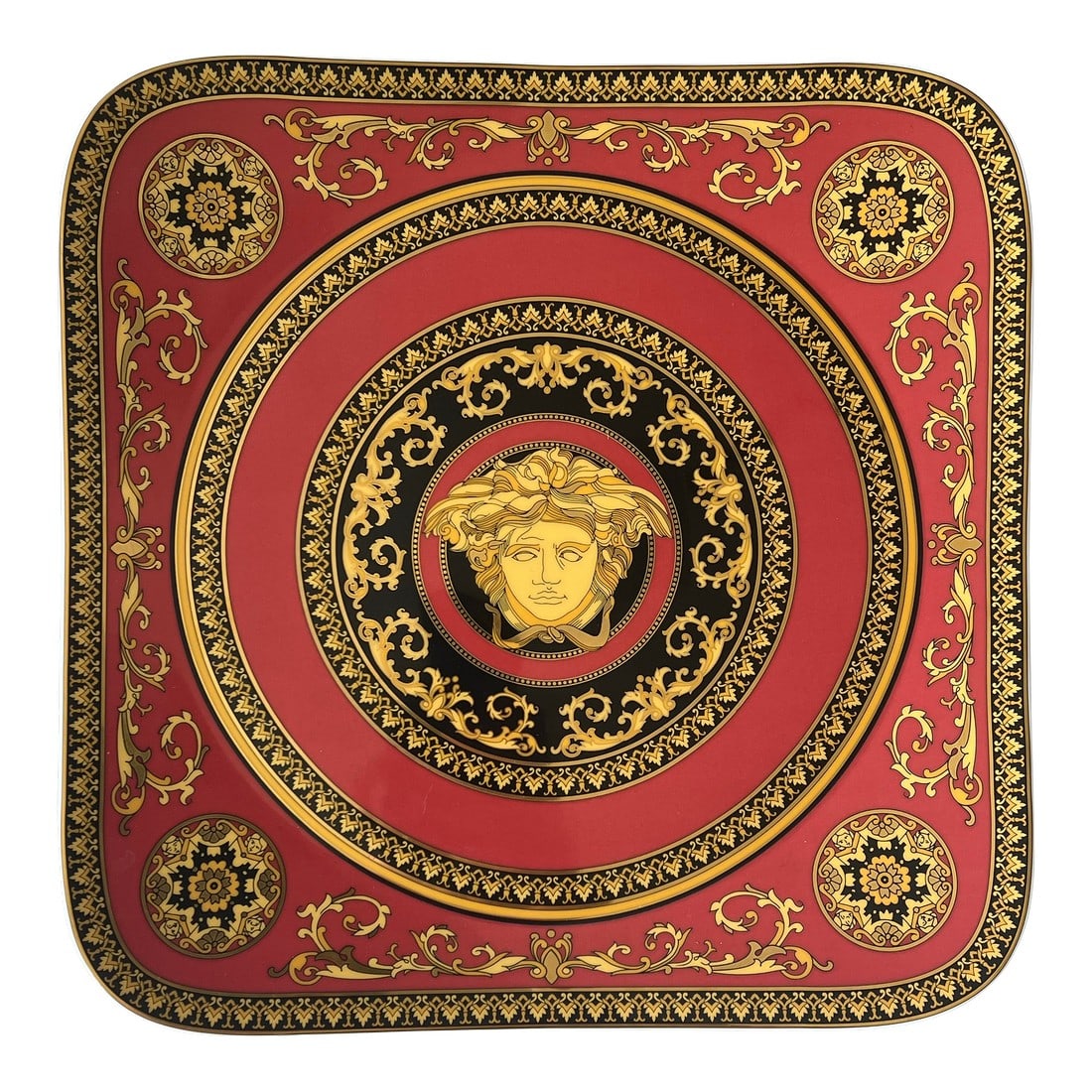 1990s Versace Medusa Red by Rosenthal Square Charger Plate (1 of 7)