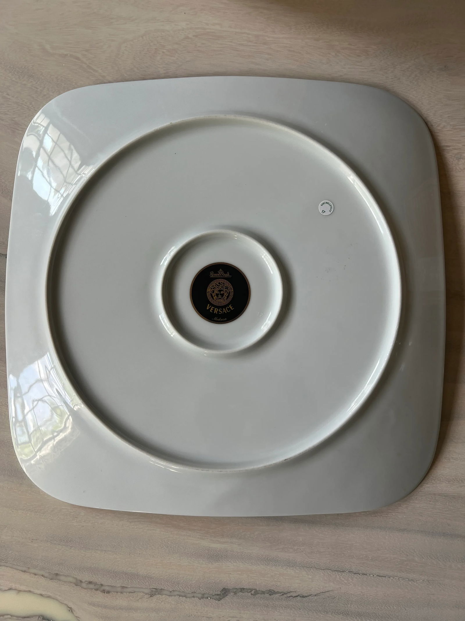 1990s Versace Medusa Red by Rosenthal Square Charger Plate - 7