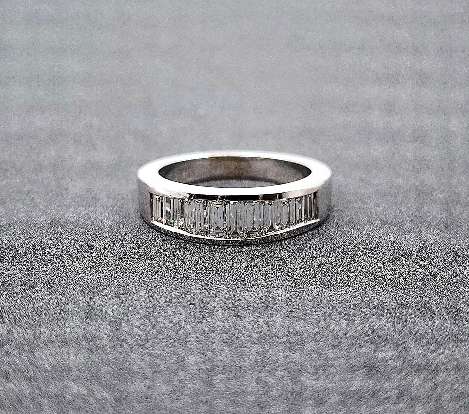 1.10 Ct Baguette Diamond Band Size 6.5 - 5