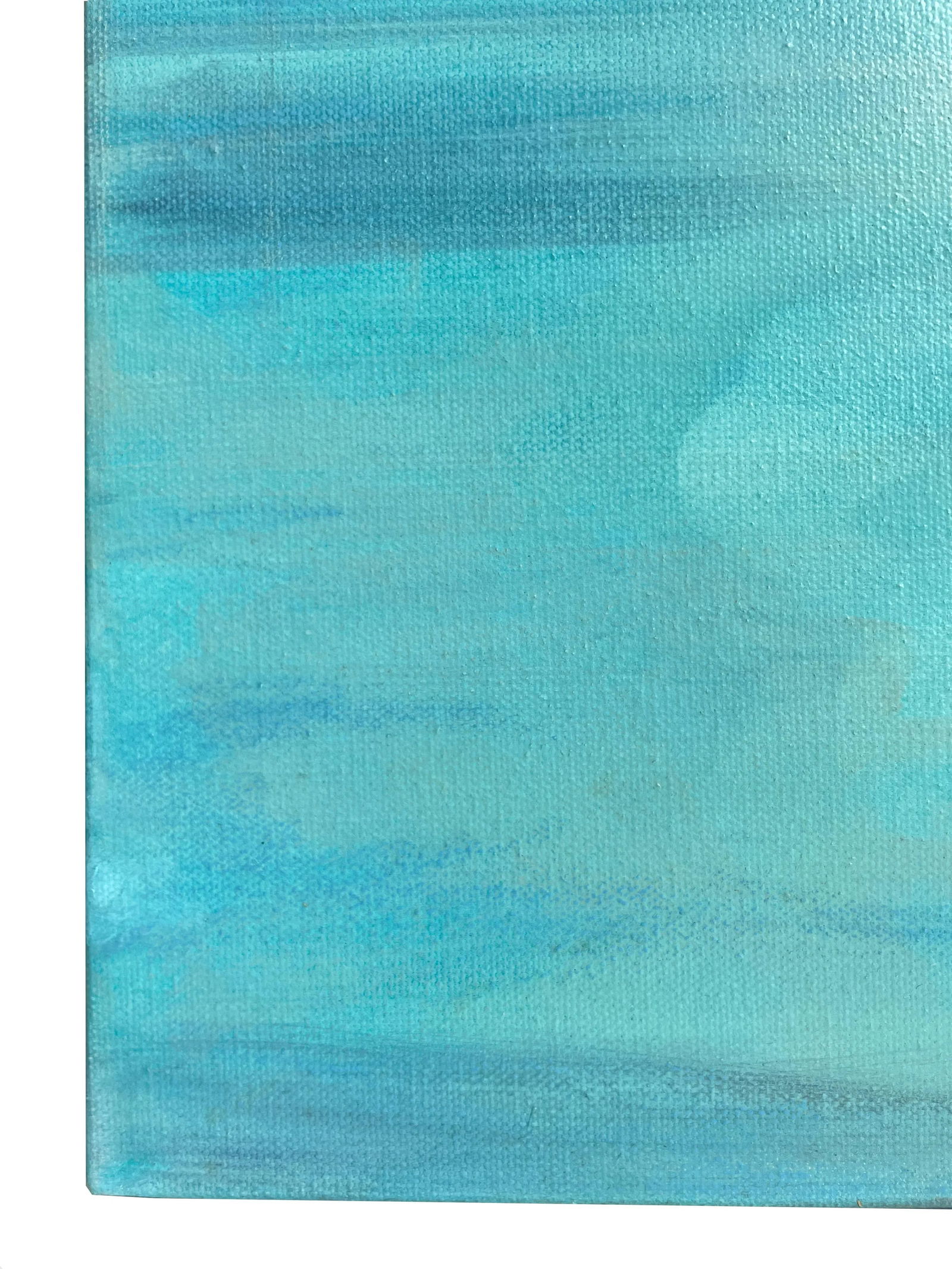 Coastal Contemporary Dreamscape - Large Abstract Seascape Painting in Cerulean Blue & Aqua Tones f - 11