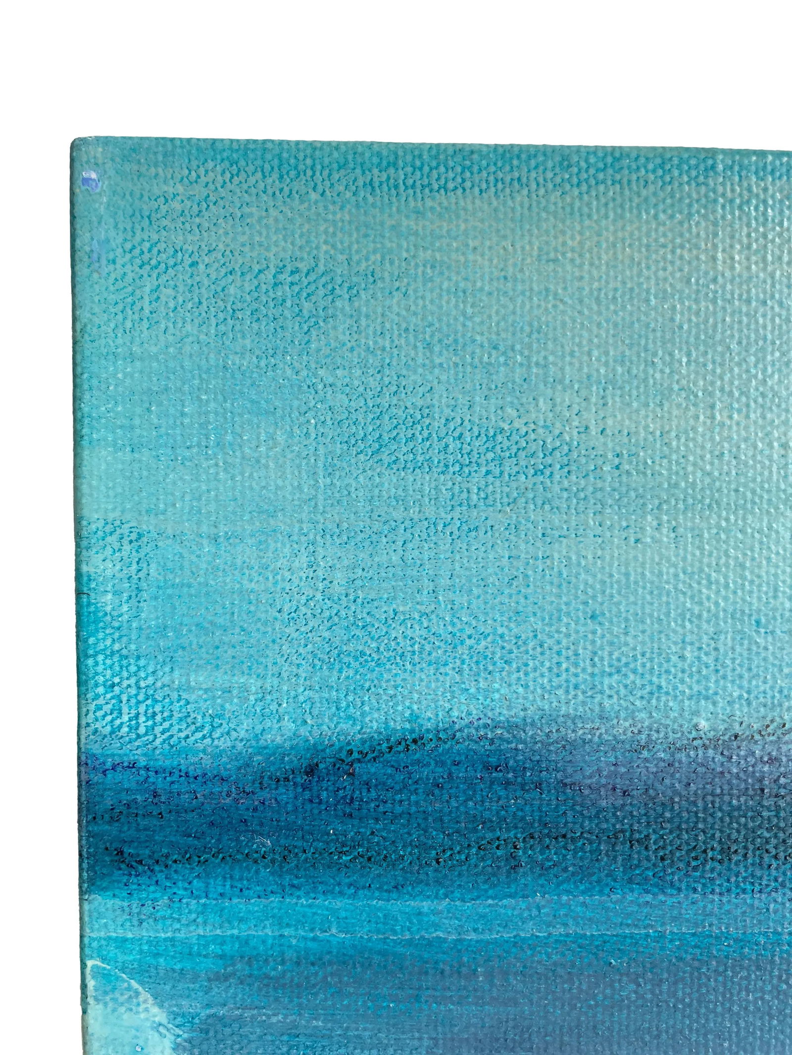 Coastal Contemporary Dreamscape - Large Abstract Seascape Painting in Cerulean Blue & Aqua Tones f - 5