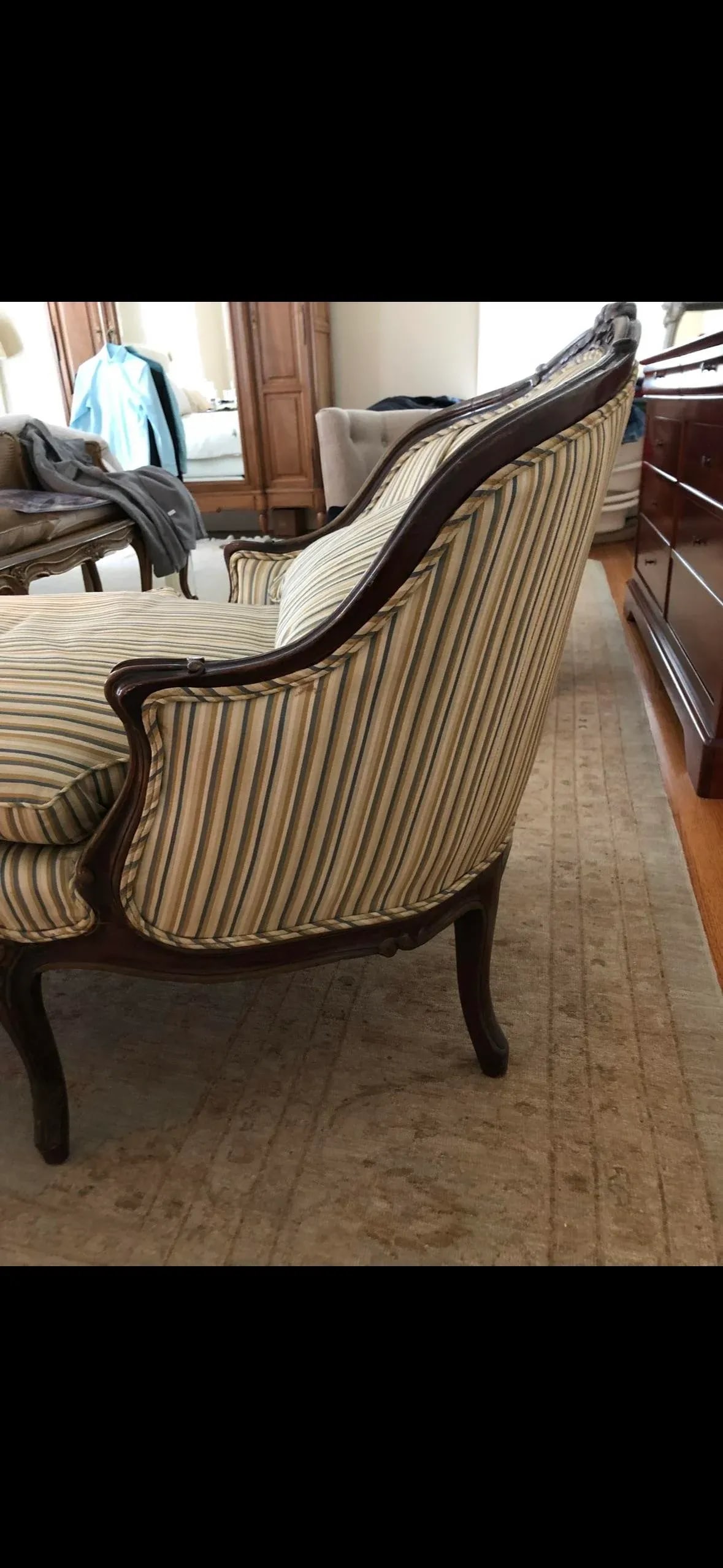 Mid 20th Century French Louis XV Style Chaise Lounge - 5