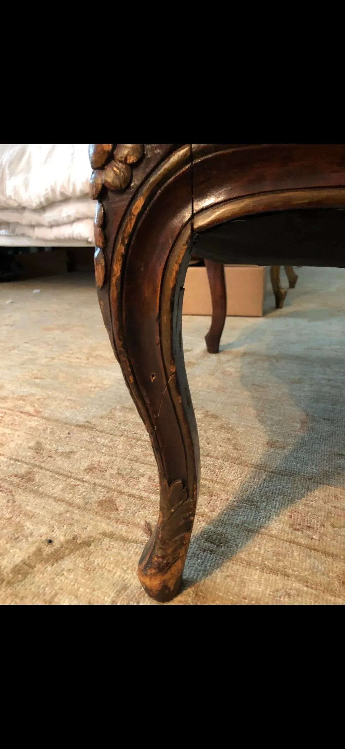 Mid 20th Century French Louis XV Style Chaise Lounge - 8