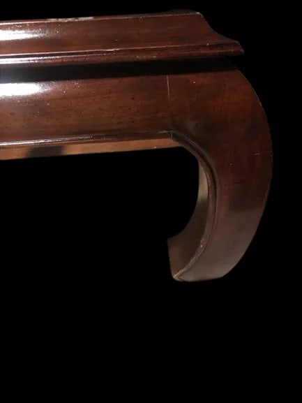 1960s Chinoiserie Chow Leg Ming Style Mid Century Modern Burl Wood Coffee Table - 3