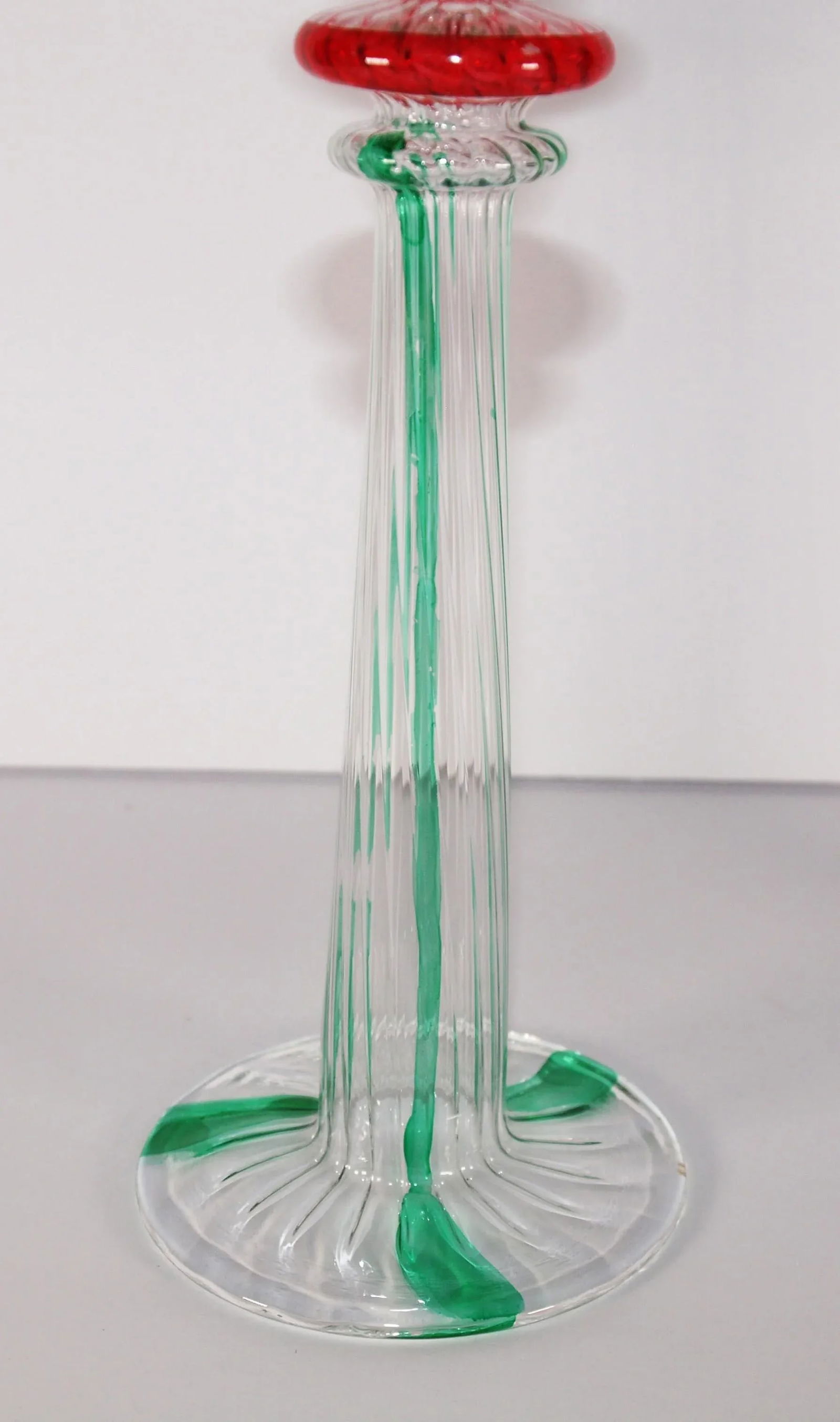 Pair of Murano Attributed Multicolored Glass Candle Sticks - 4