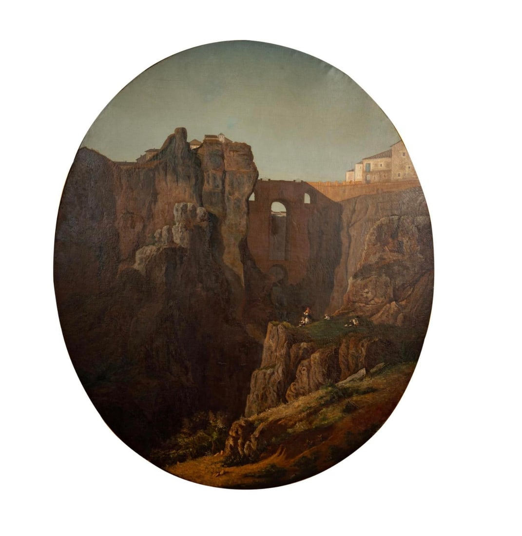 Manuel Criado Y Baca 1839-1899 Paso De Los Gaitanes Malaga, Spain Canvas - 2