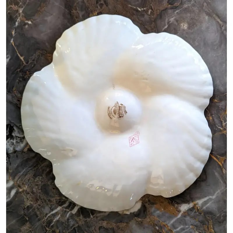 Antique English Brownfield Porcelain Oyster Plate Made for Tiffany & Co. In Blue - 7