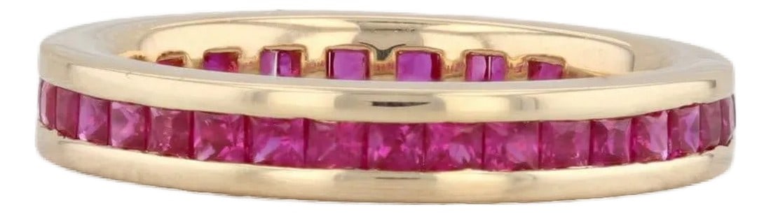 1.50ctw Ruby Eternity Band 18k Yellow Gold Size 6 Wedding Stackable Ring Spark (1 of 6)