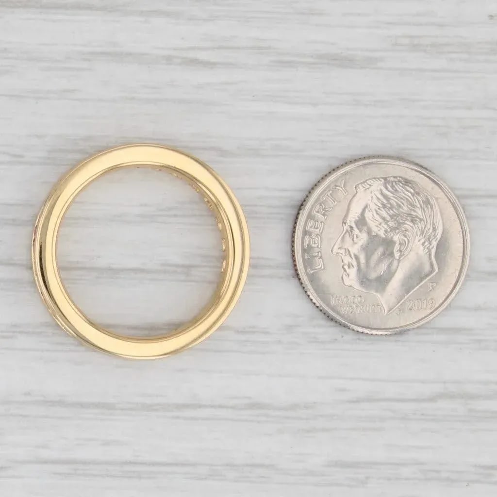 1.50ctw Ruby Eternity Band 18k Yellow Gold Size 6 Wedding Stackable Ring Spark - 3