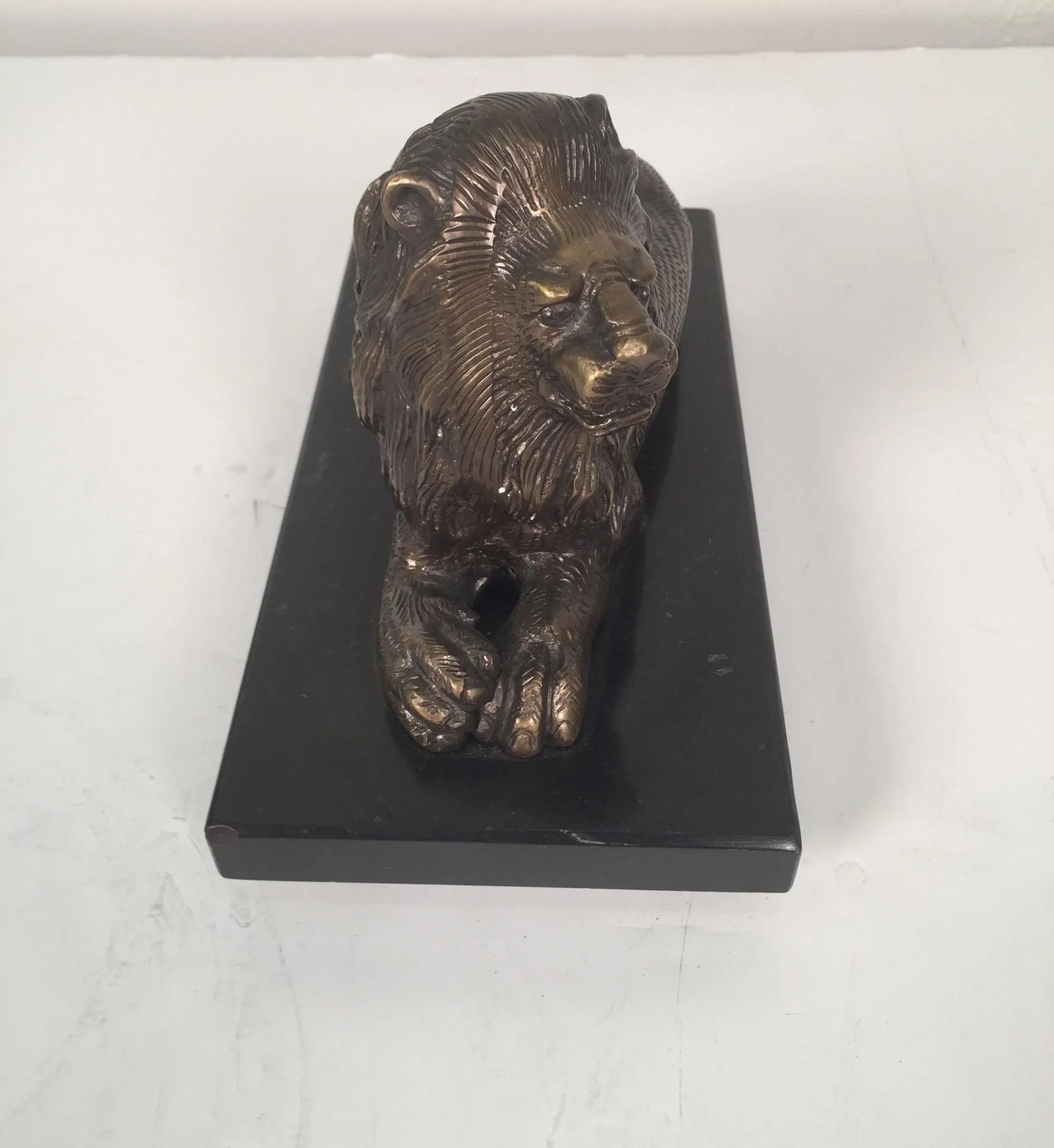 Bronze and Slate Lions - A Pair - 7