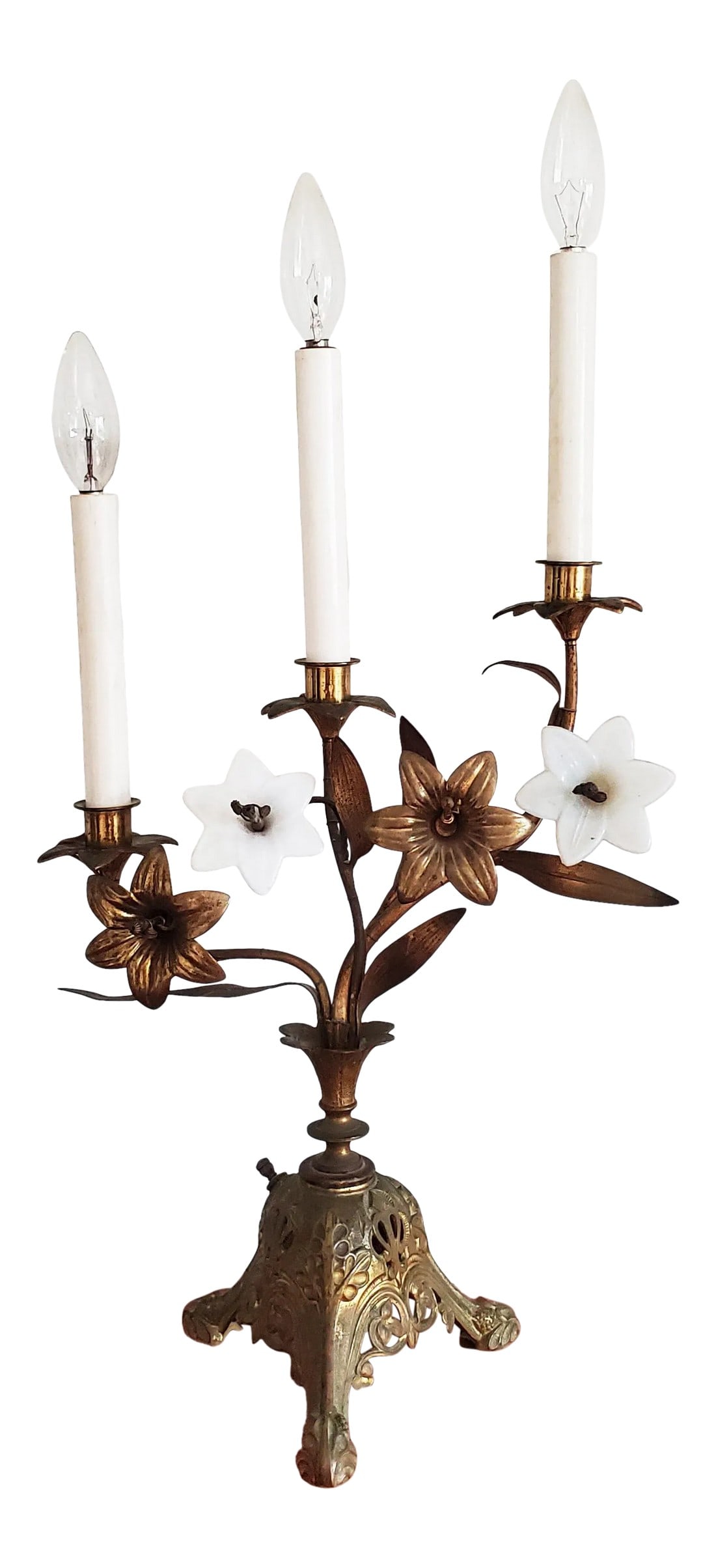 1920s French Bronze Neo-Gothic Candelabra (1 of 10)