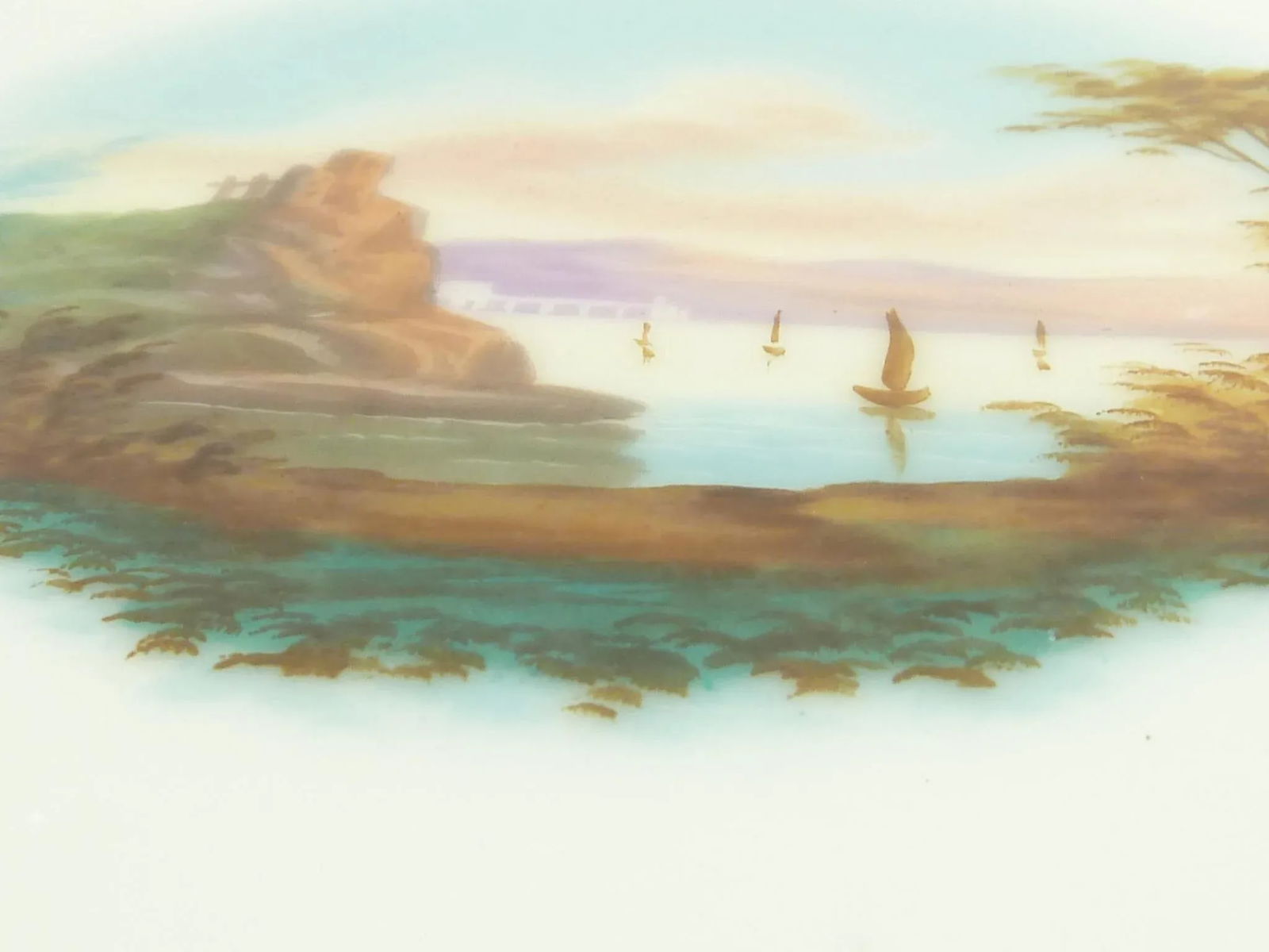 Early 20th Century Old Paris Style Porcelain Hand-Painted Landscape Scenes Cabinet Plates - Set of 5 - 6