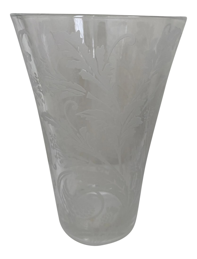 Christofle "Marly" Hand Etched Crystal Vase (1 of 5)