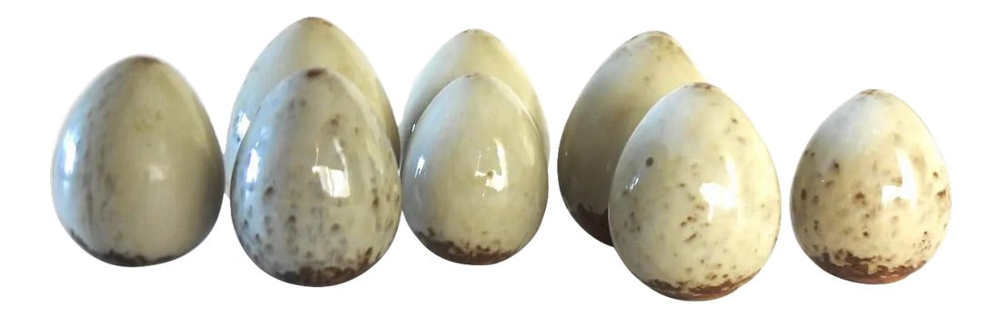 Artisan Studio Made Pottery Easter Eggs - Set of 8 (1 of 12)