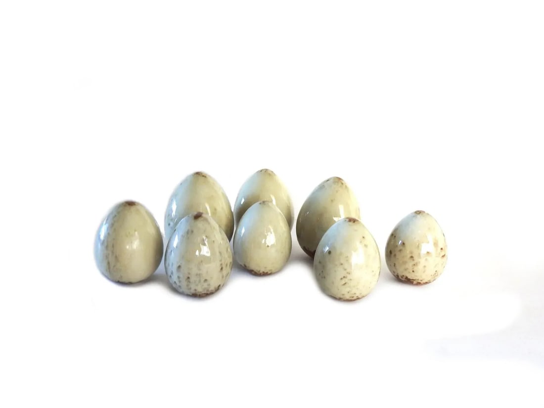 Artisan Studio Made Pottery Easter Eggs - Set of 8 - 2