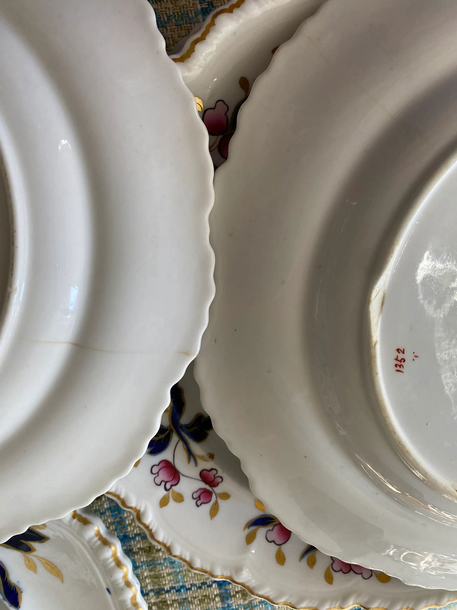 19th Century English Hand Painted China - Set of 33 - 10