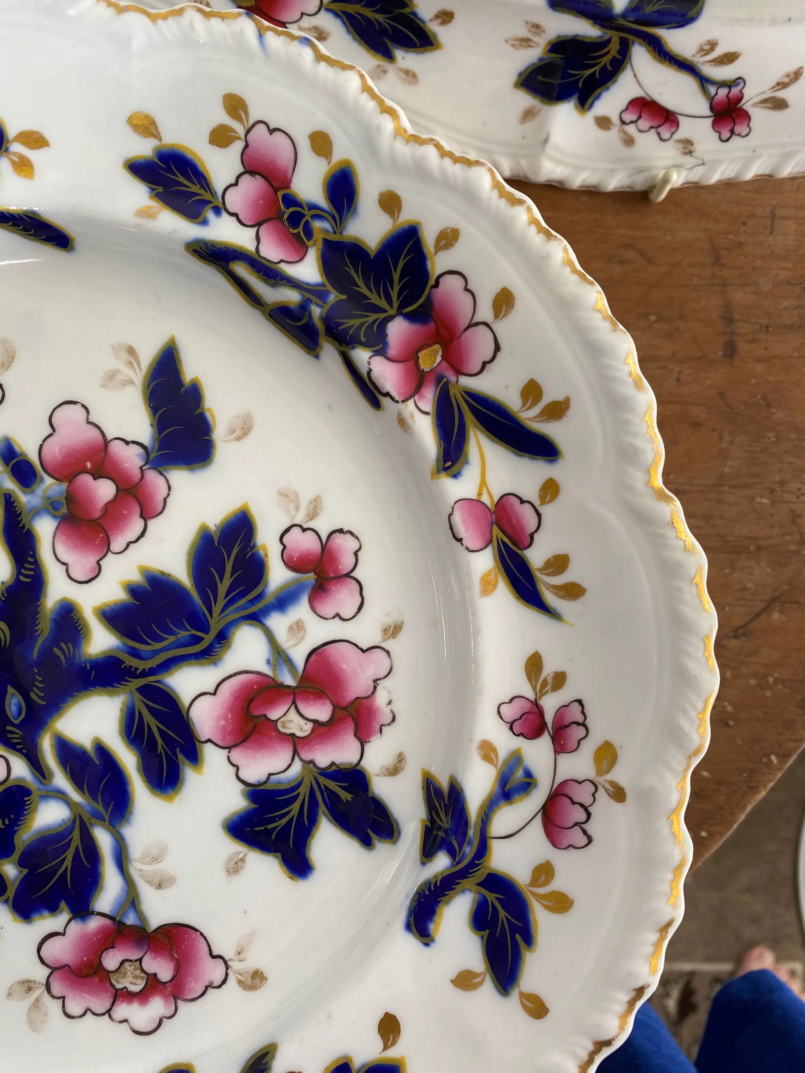 19th Century English Hand Painted China - Set of 33 - 5