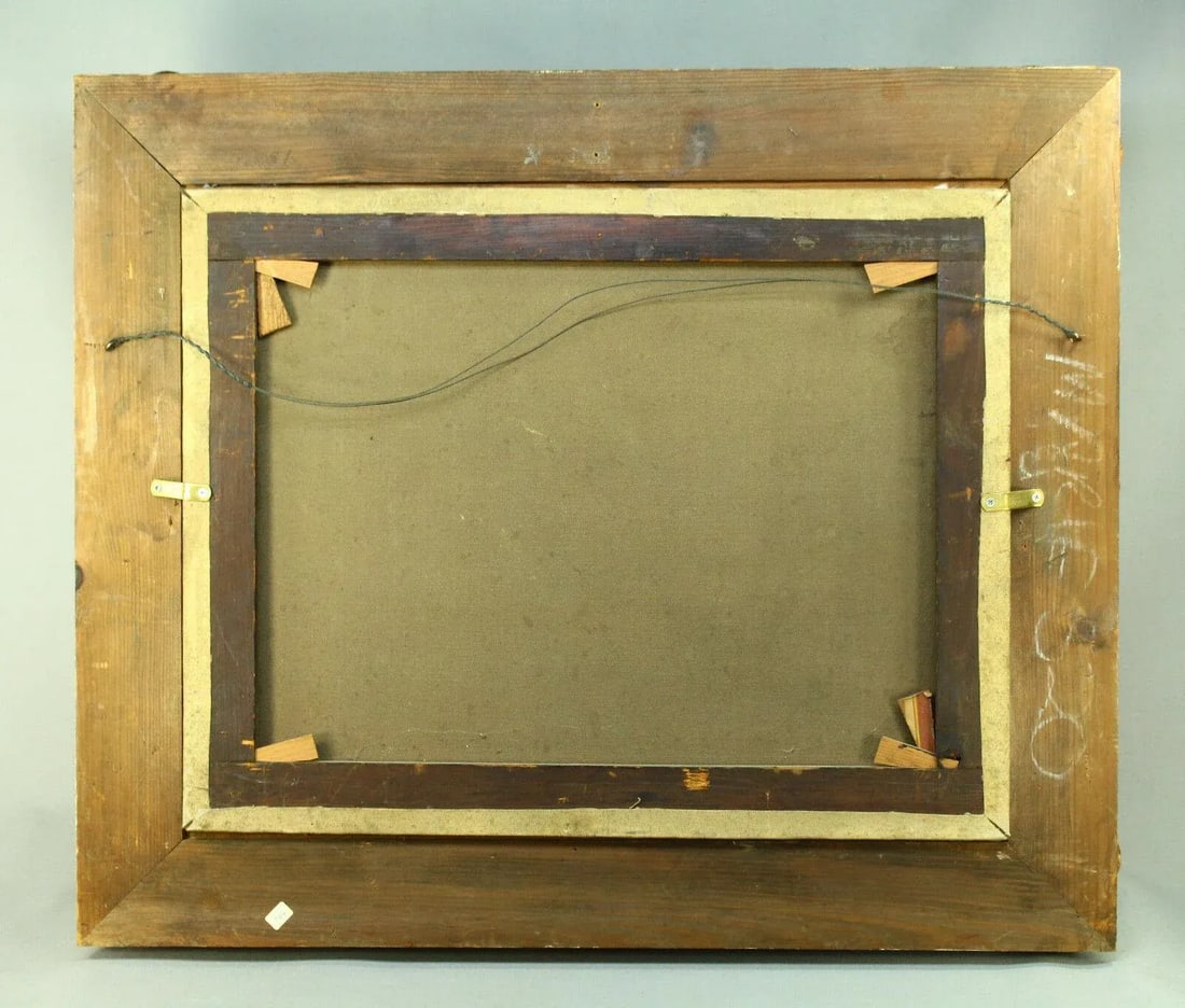 19th Century "A Surrey Farmstead" Oil Painting Attributed to William Shayer Sr., Framed - 7