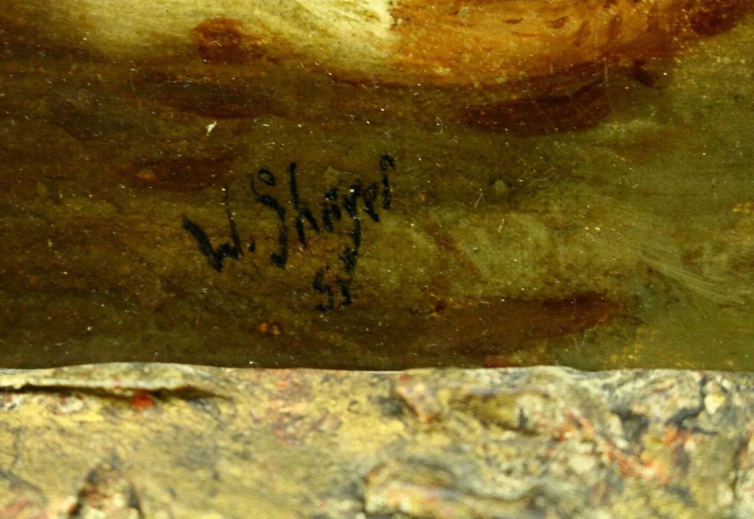 19th Century "A Surrey Farmstead" Oil Painting Attributed to William Shayer Sr., Framed - 8