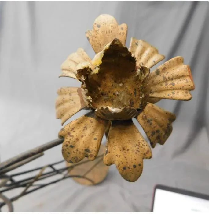 1980s Tole Plant Stand and Candle Holder - 2