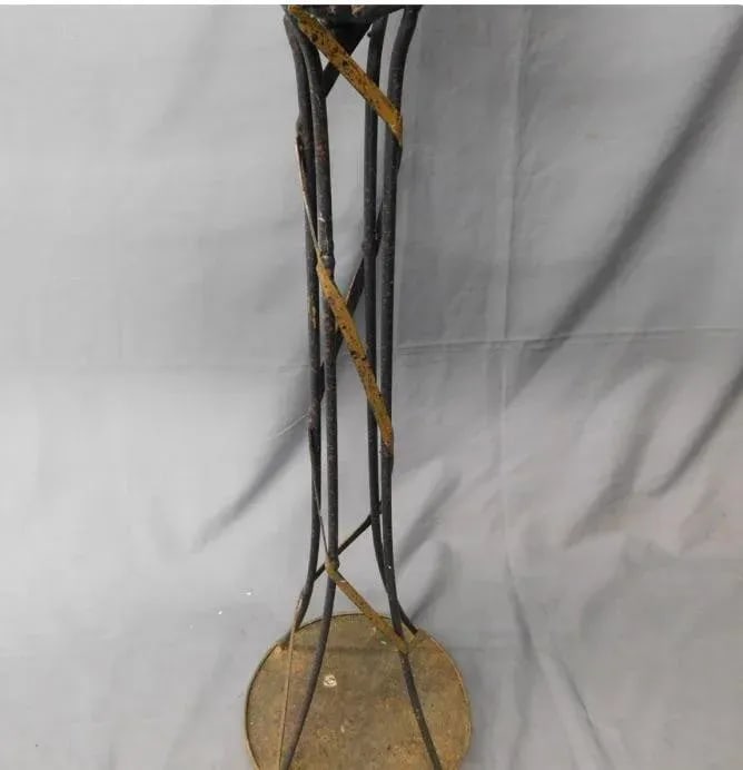 1980s Tole Plant Stand and Candle Holder - 3