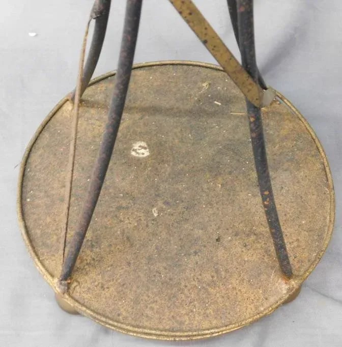 1980s Tole Plant Stand and Candle Holder - 6