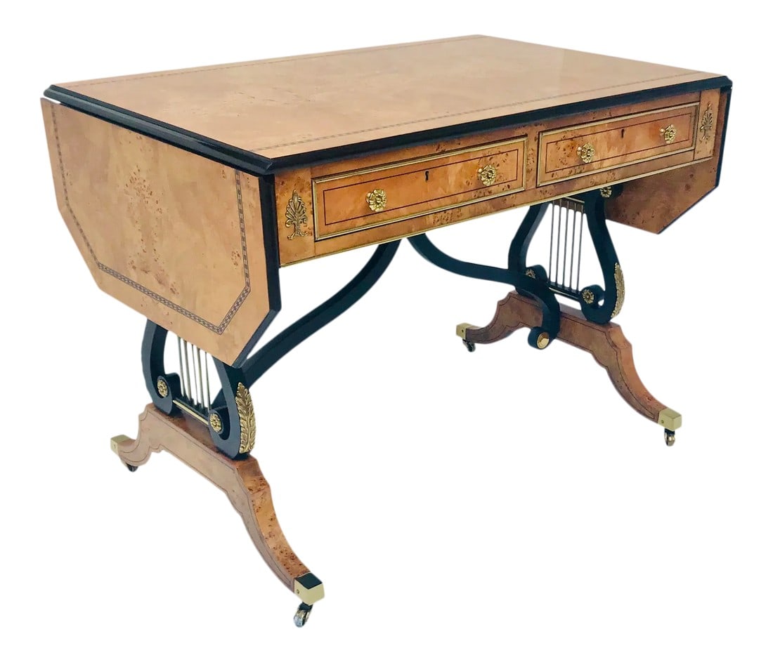 Regency Baker Writing Desk/Library Table (1 of 13)