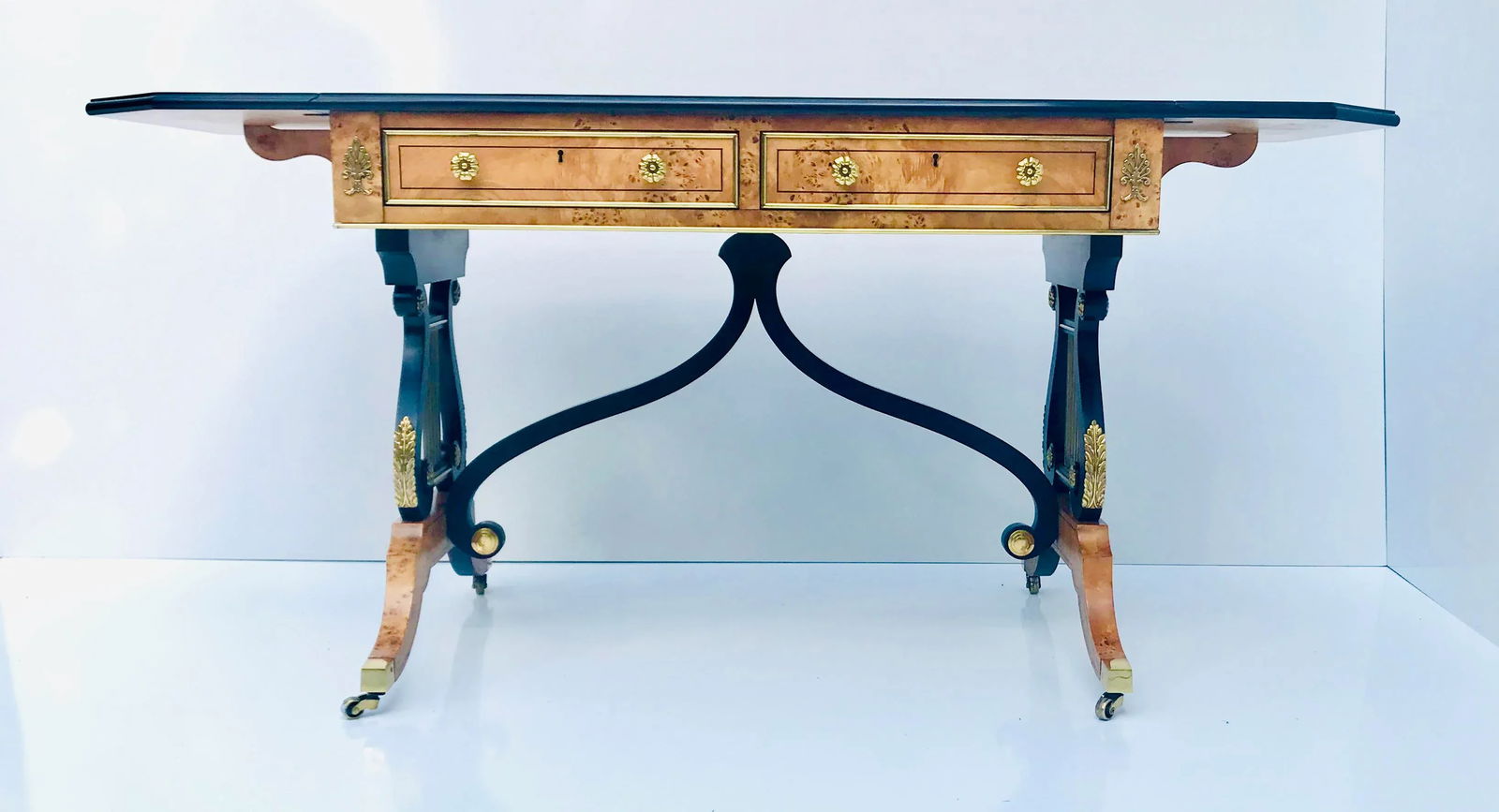 Regency Baker Writing Desk/Library Table - 3