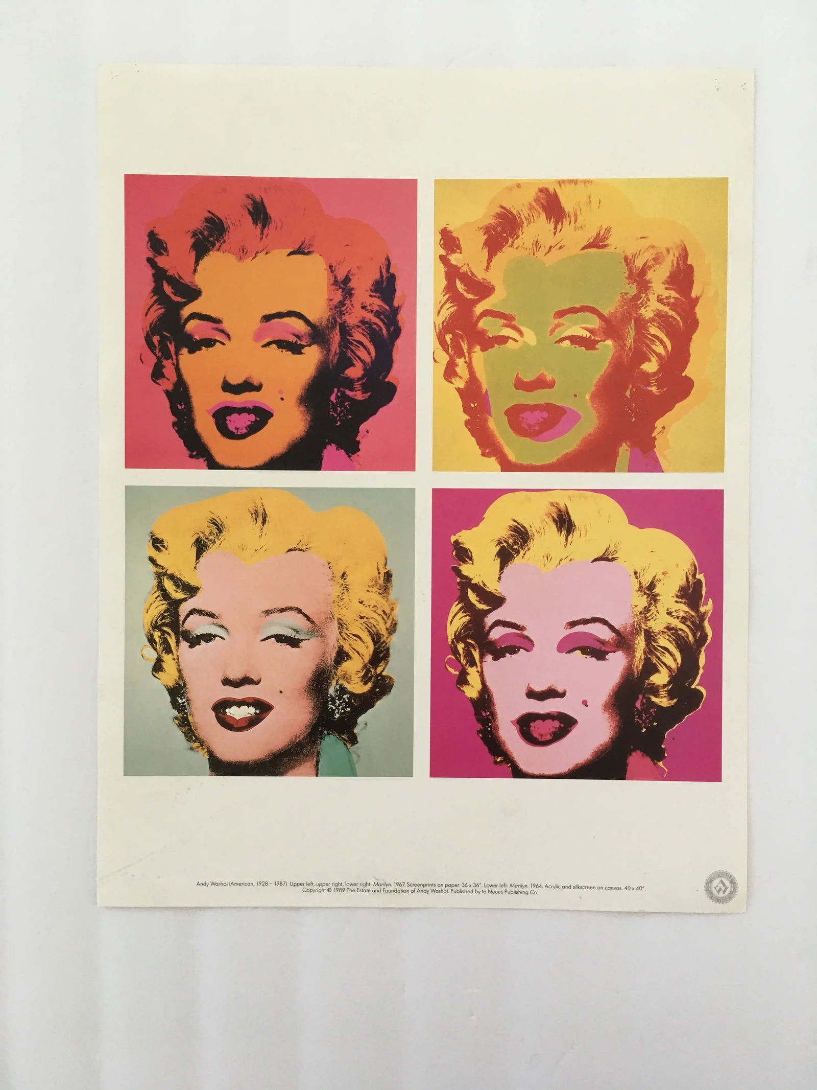 1992 "Marilyn" Neues Portrait Print After Andy Warhol, Framed - 3