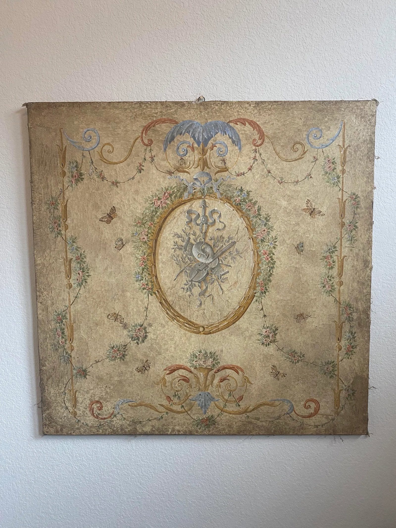 19th C Italian Florentine Oil on Canvas Painting - 12