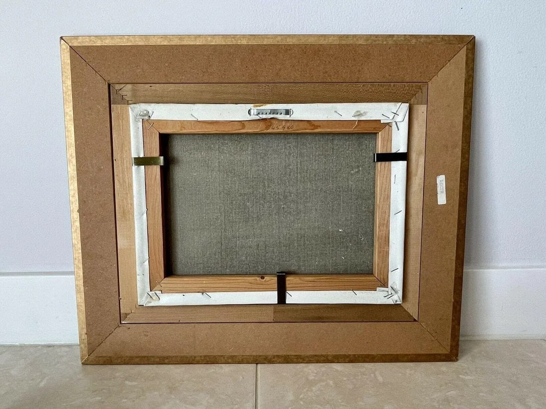 Richard Boyer 1990s Impressionist Cafe Painting Framed - 7