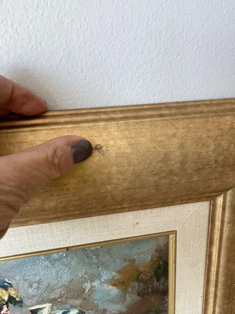 Richard Boyer 1990s Impressionist Cafe Painting Framed - 9