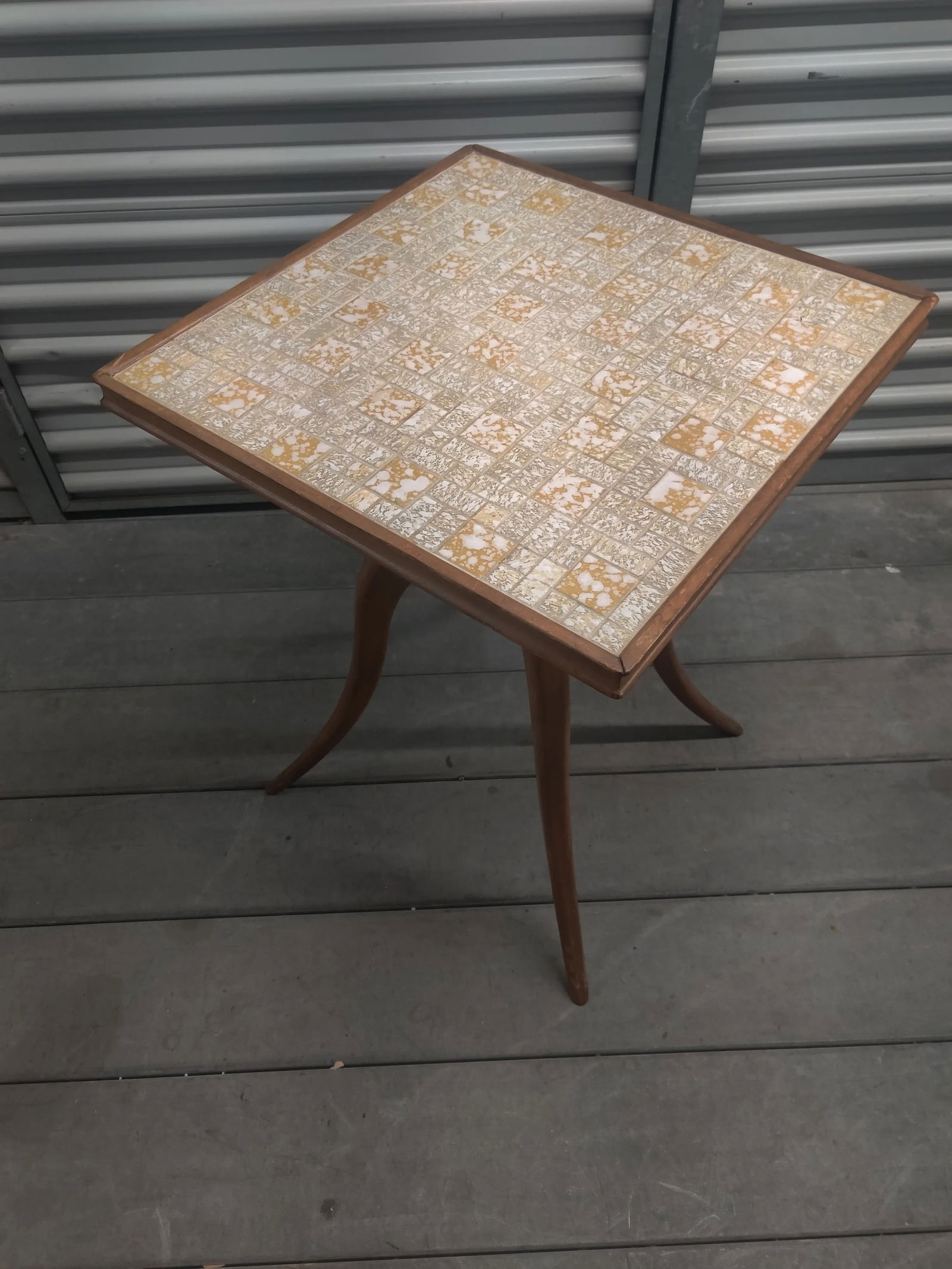 Paul Frankl Sabre Leg Mosaic Tile Top Table - 3