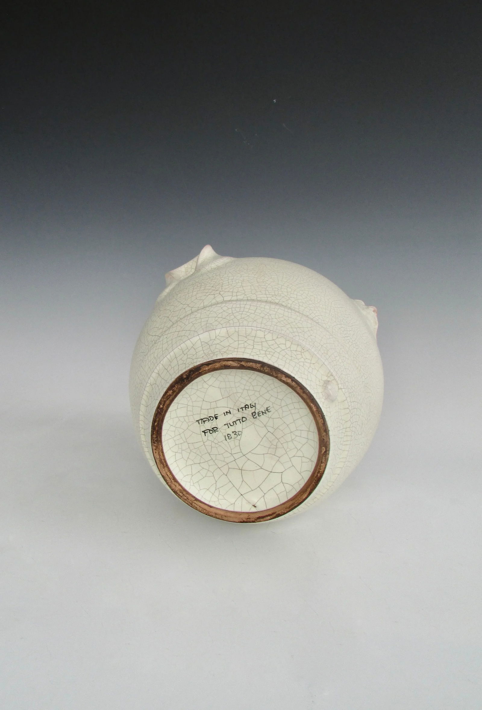 Marked Made in Italy for Tutto Bene 1830 Crackle Glaze Italian Pottery Urn - 7