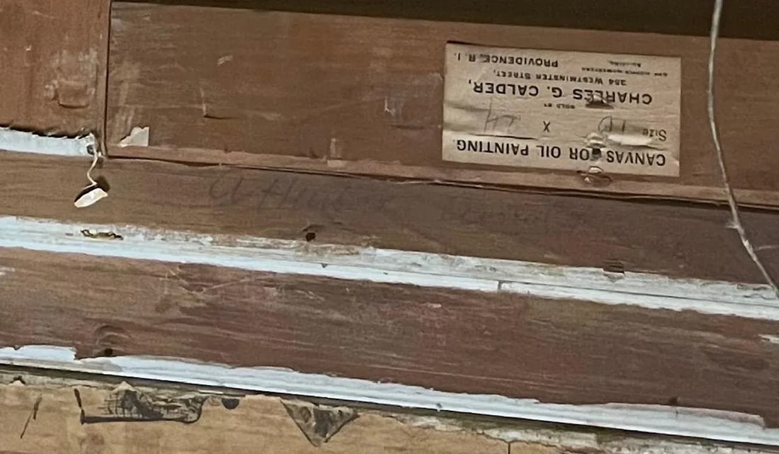 19th Century Rhode Island Still Life, Grapes and Oranges Oil Painting, Framed - 6