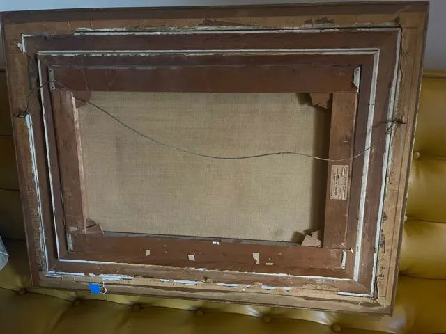 19th Century Rhode Island Still Life, Grapes and Oranges Oil Painting, Framed - 8