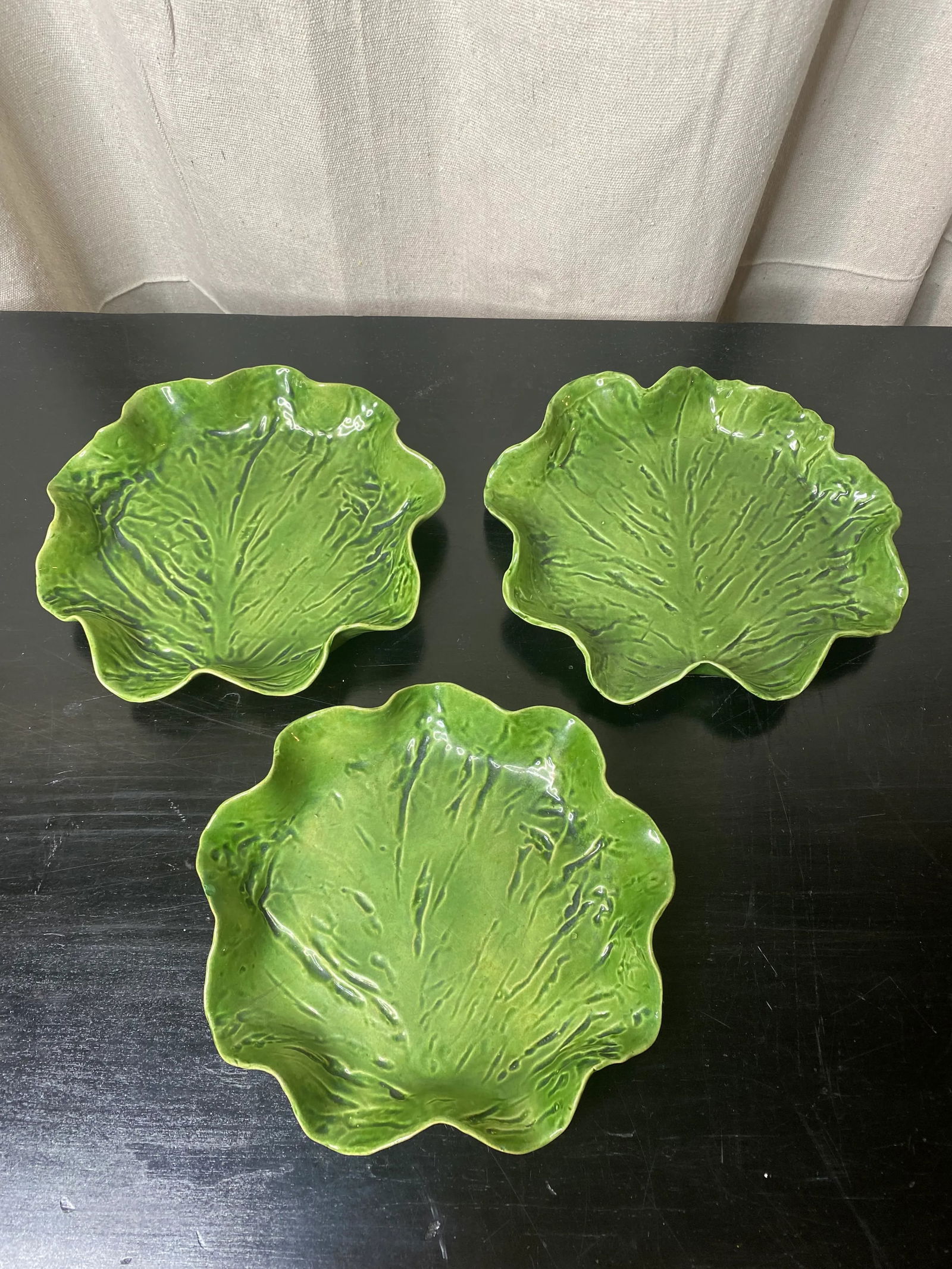 Vintage Pat Young Dodie Thayer-Style Cabbage Plates- Set of 3 - 10