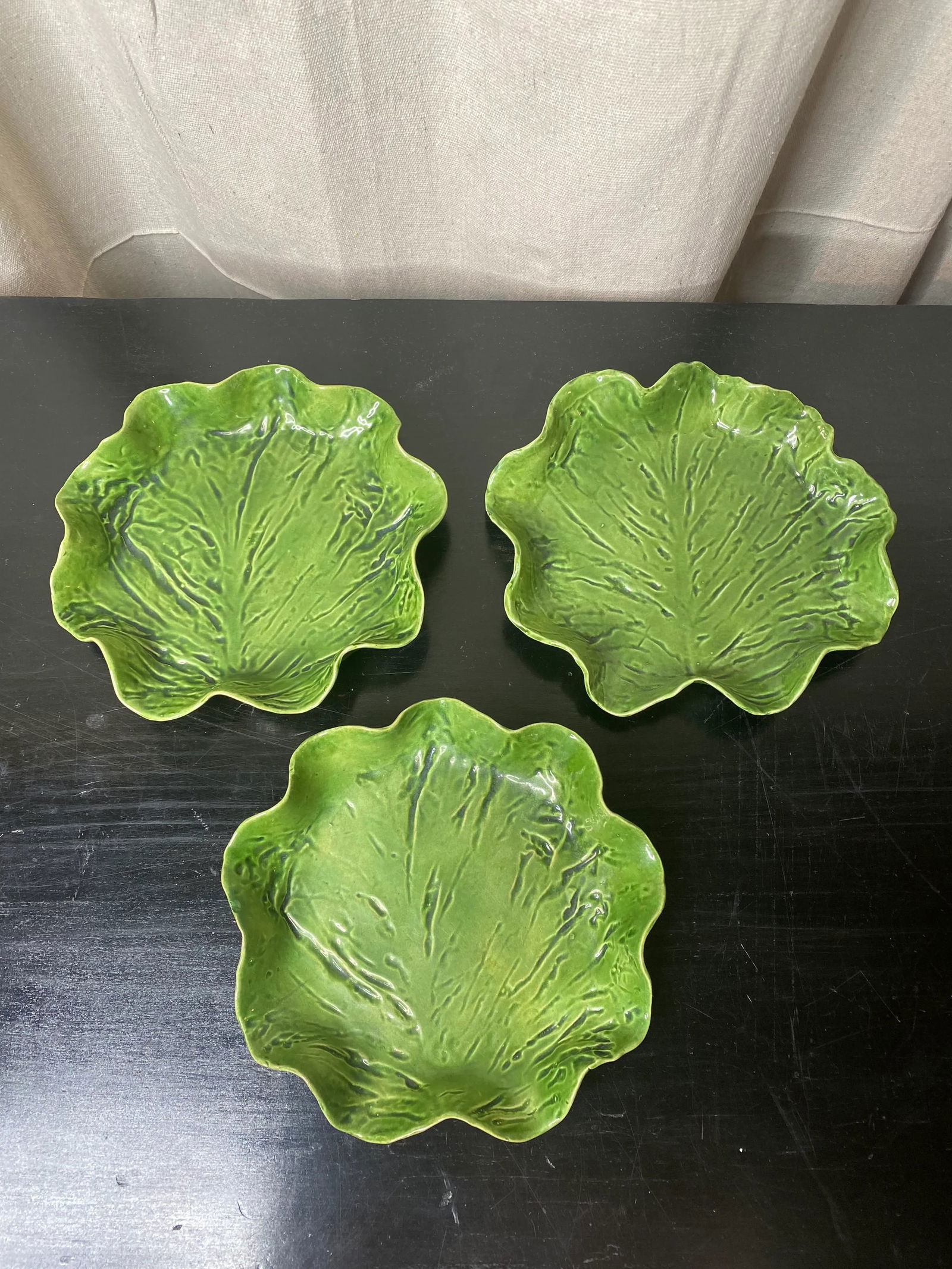 Vintage Pat Young Dodie Thayer-Style Cabbage Plates- Set of 3 - 11