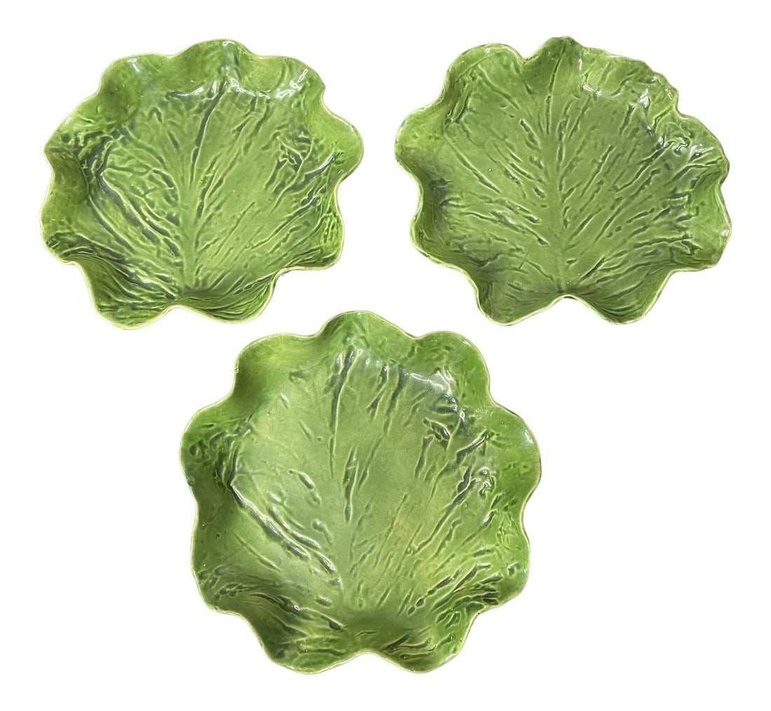Vintage Pat Young Dodie Thayer-Style Cabbage Plates- Set of 3 (1 of 11)