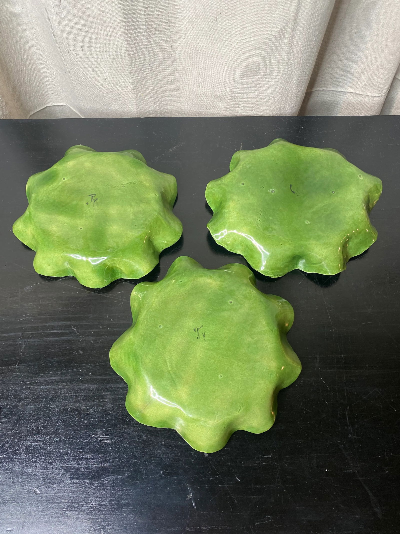 Vintage Pat Young Dodie Thayer-Style Cabbage Plates- Set of 3 - 6