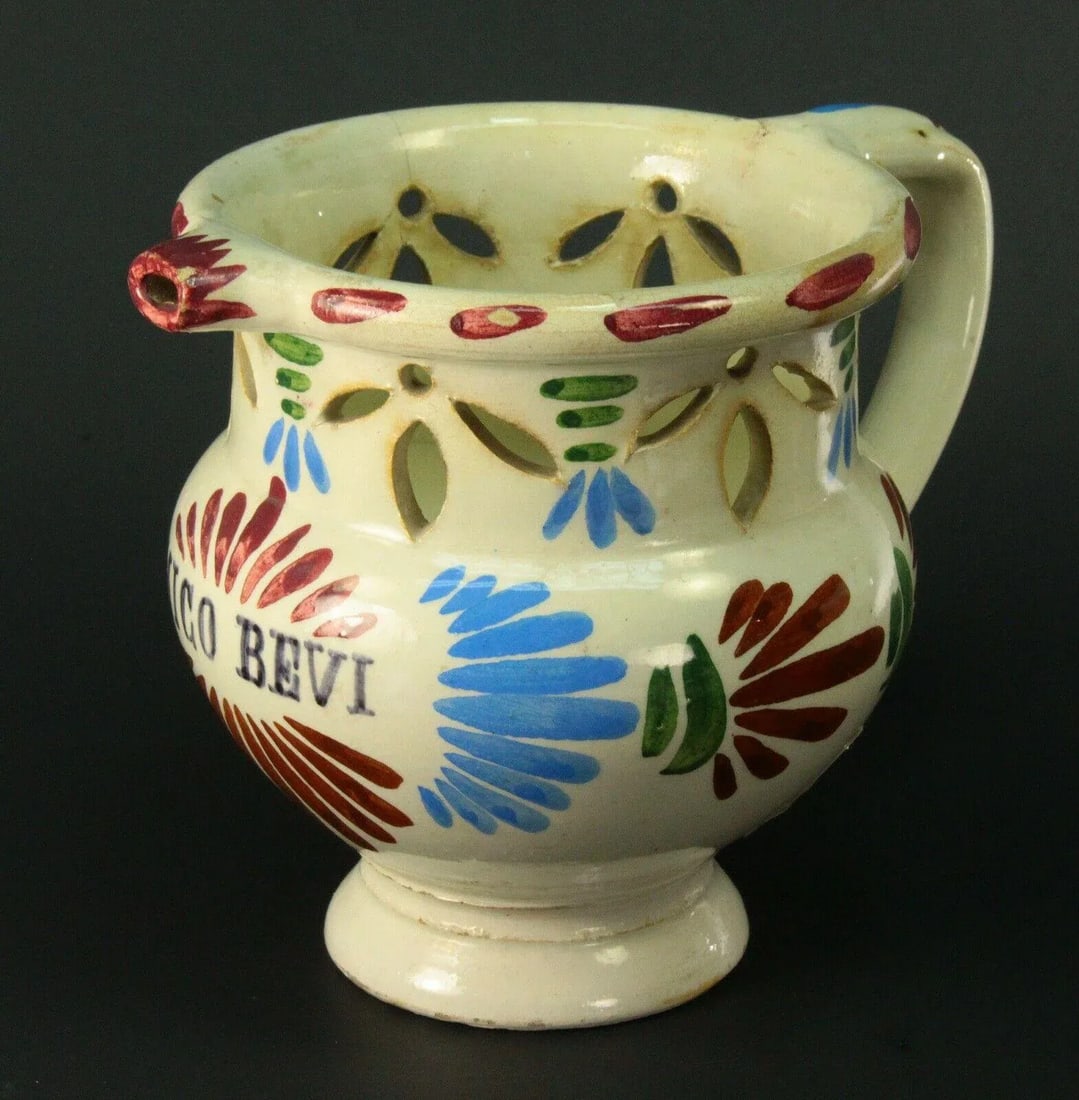 18th/19th Century Italian Faience Puzzle Jug - 13