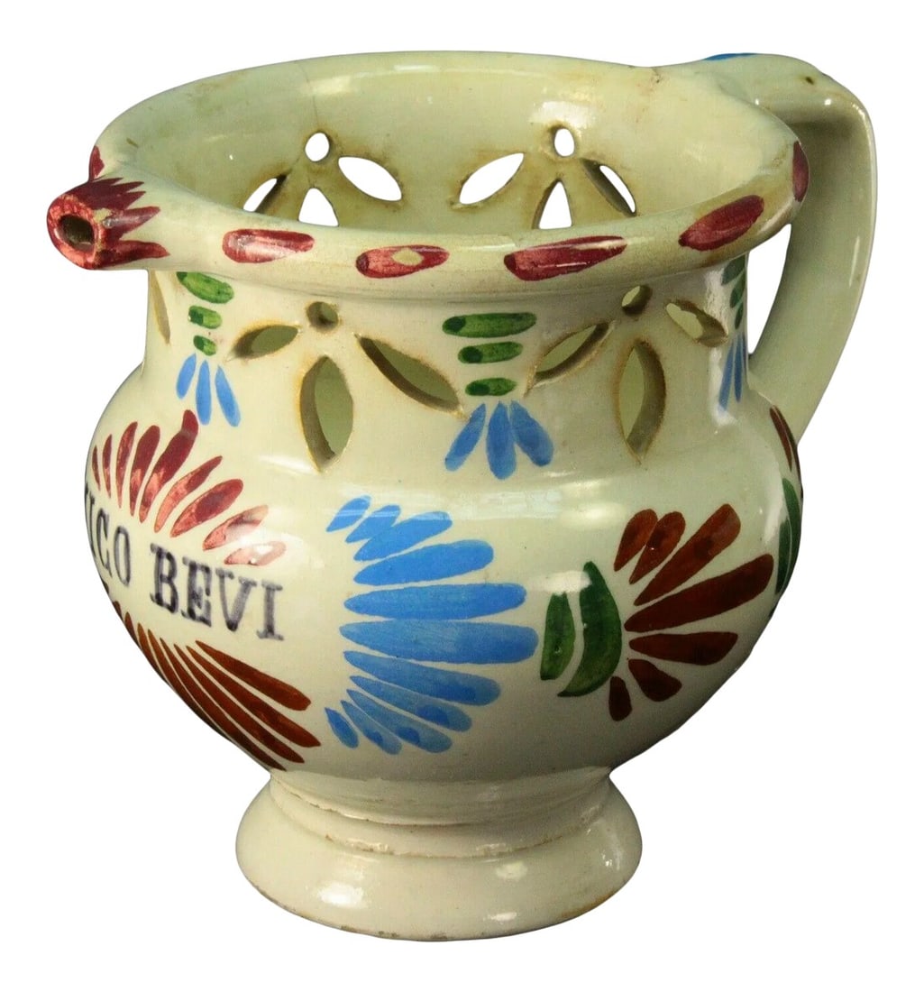 18th/19th Century Italian Faience Puzzle Jug (1 of 13)