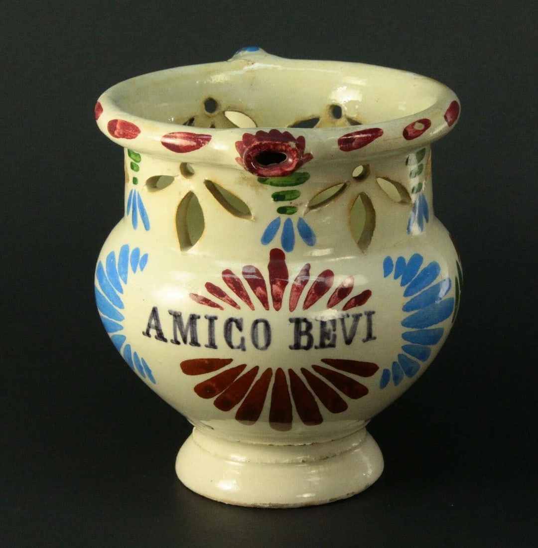 18th/19th Century Italian Faience Puzzle Jug - 2