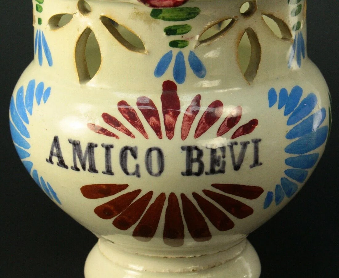 18th/19th Century Italian Faience Puzzle Jug - 3