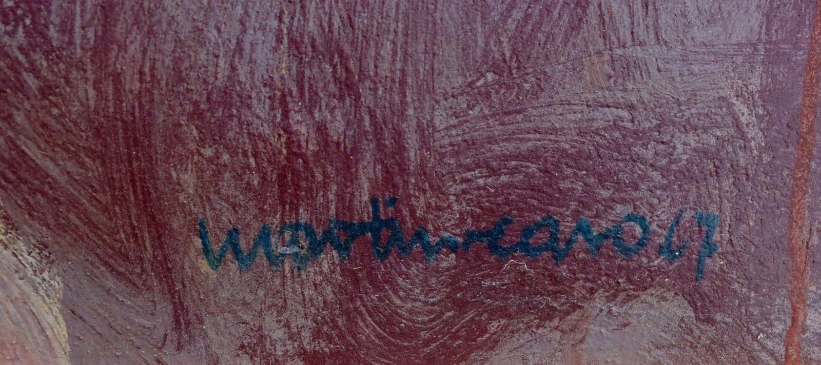 Mid 20th Century "Red Nude" Abstract Figurative Painting by Julio Martin Caro Soto - 2